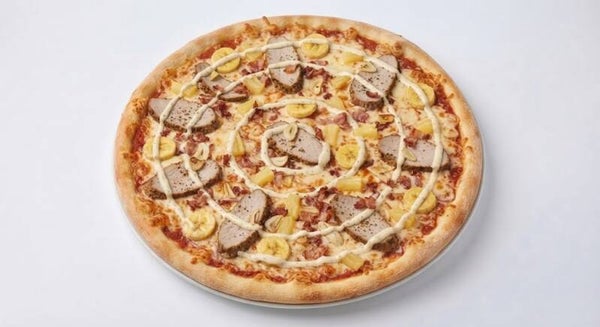 Sigge  : Fläskfile + Bacona + Vitlök + Ananas + Banan