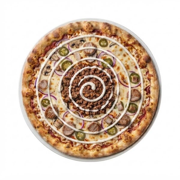 Kss  : Fläskfile + Kötfärsås  + Champinjoner + Lök + Jalapeno