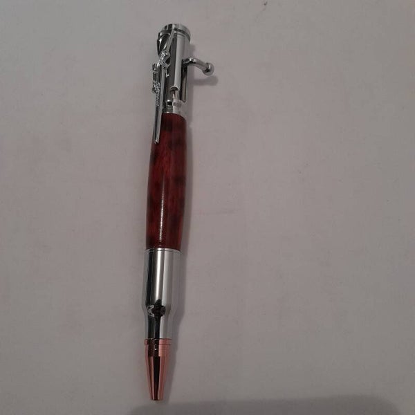 Stylo bille à thème chromé (genêt )