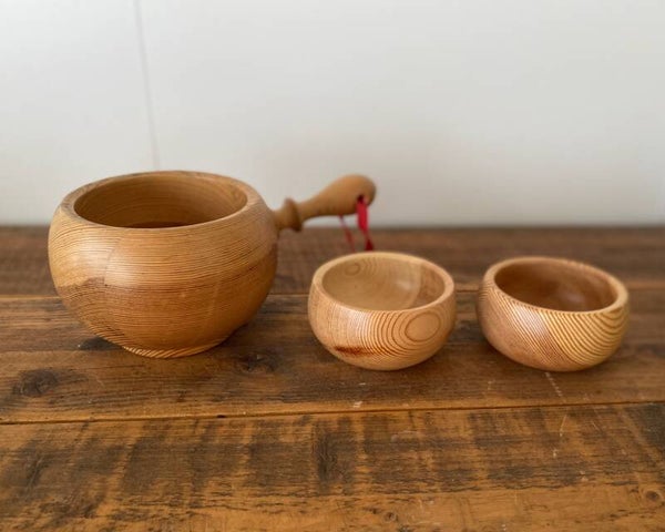 Handgemaakte houten kommen
