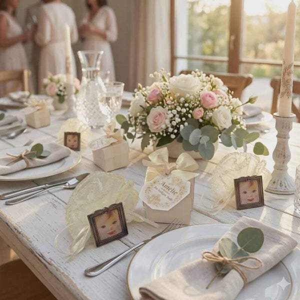 Gastgeschenk Taufe Kommunion Konfirmation Bonboniere Geschenk Gäste Fotorahmen