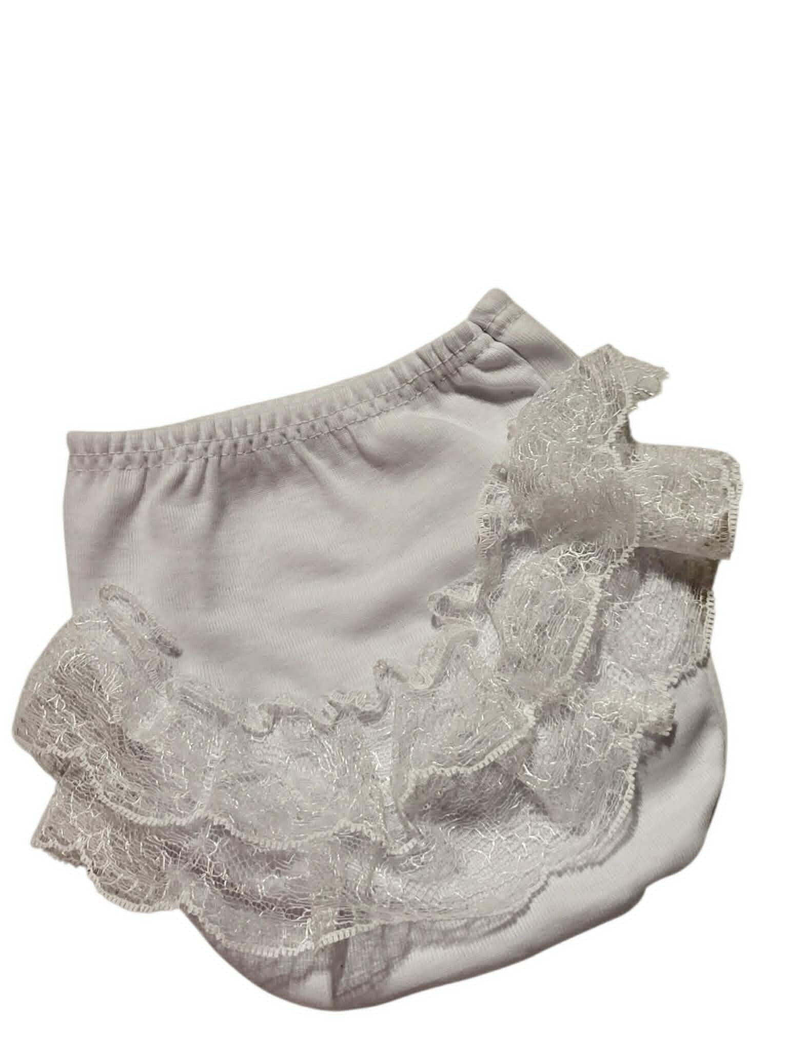 Baby Rüschenhose Gr. 62 68 74 Taufkleid Mädchen Unterhose Baumwolle elegant weiß