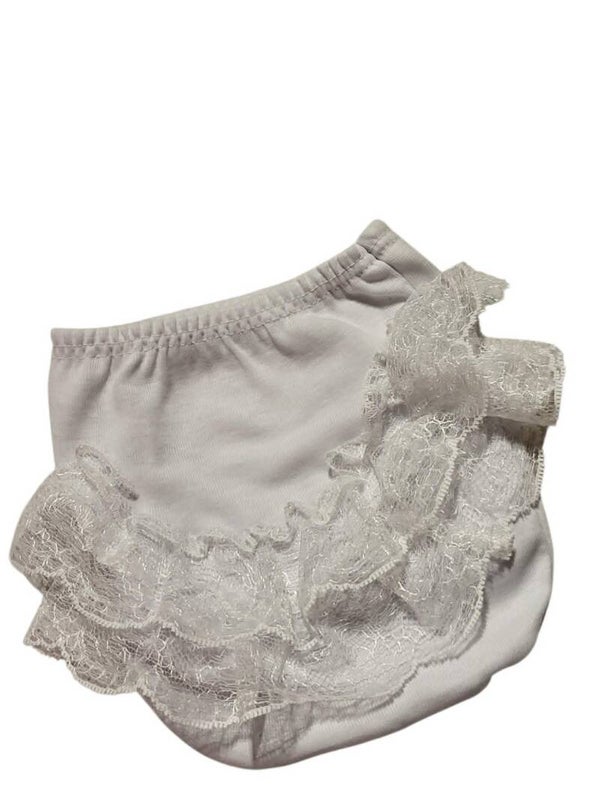 Baby Rüschenhose Gr. 62 68 74 Taufkleid Mädchen Unterhose Baumwolle elegant weiß