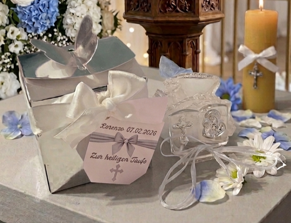 Gastgeschenk Gastgeschenke Taufe Kommunion Konfirmation Mädchen Junge Taufmandeln Bonboniere Geschenk Gäste Taufe Battesimo