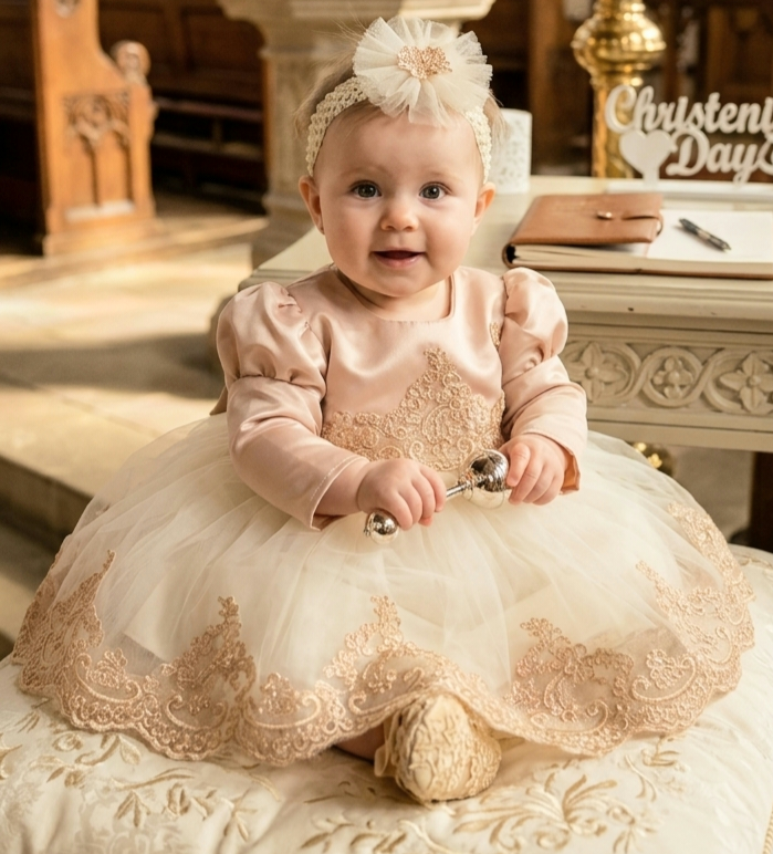 Baby Taufkleid Taufoutfit Mädchen Partykleid Geburtskleid 2tlg 12 Monate 1 Jahr