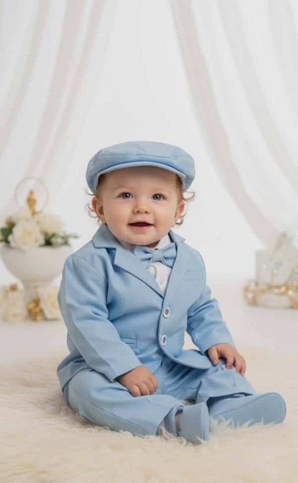 Taufanzug Gr. 74 80 Anzug Baby Taufe Set Jacke Hemd Fliege Mütze Schuhe 9-12 Monate