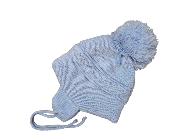Babymütze Gr. 44 46 47 48 Junge Mütze Frühling Herbst Winter gefüttert Blau