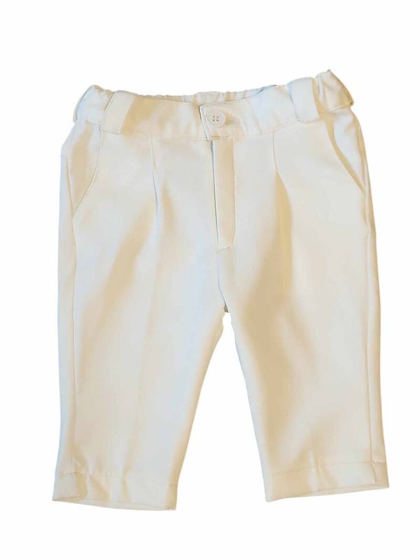 Baby Junge Hose Gr. 50 56 Festlich Anzug Taufe Feier Outfit Babyhose Creme 0-3M