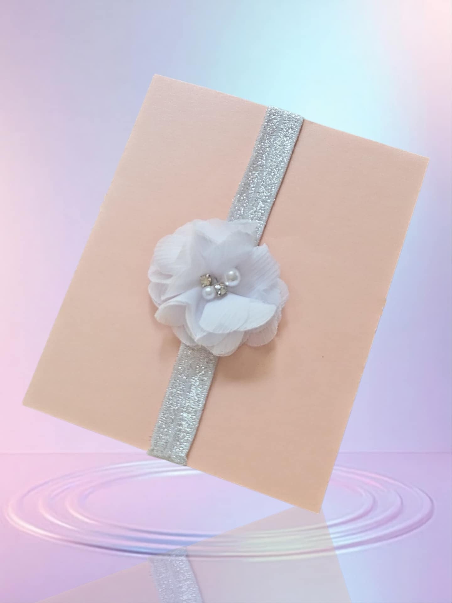 Baby Stirnband Haarband Kopfband Taufe Hochzeit Party Geburt Fotoshooting 0-6 Monate