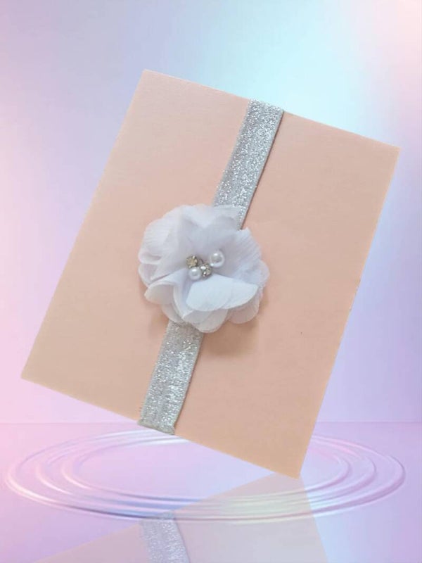 Baby Stirnband Haarband Kopfband Taufe Hochzeit Party Geburt Fotoshooting 0-6 Monate