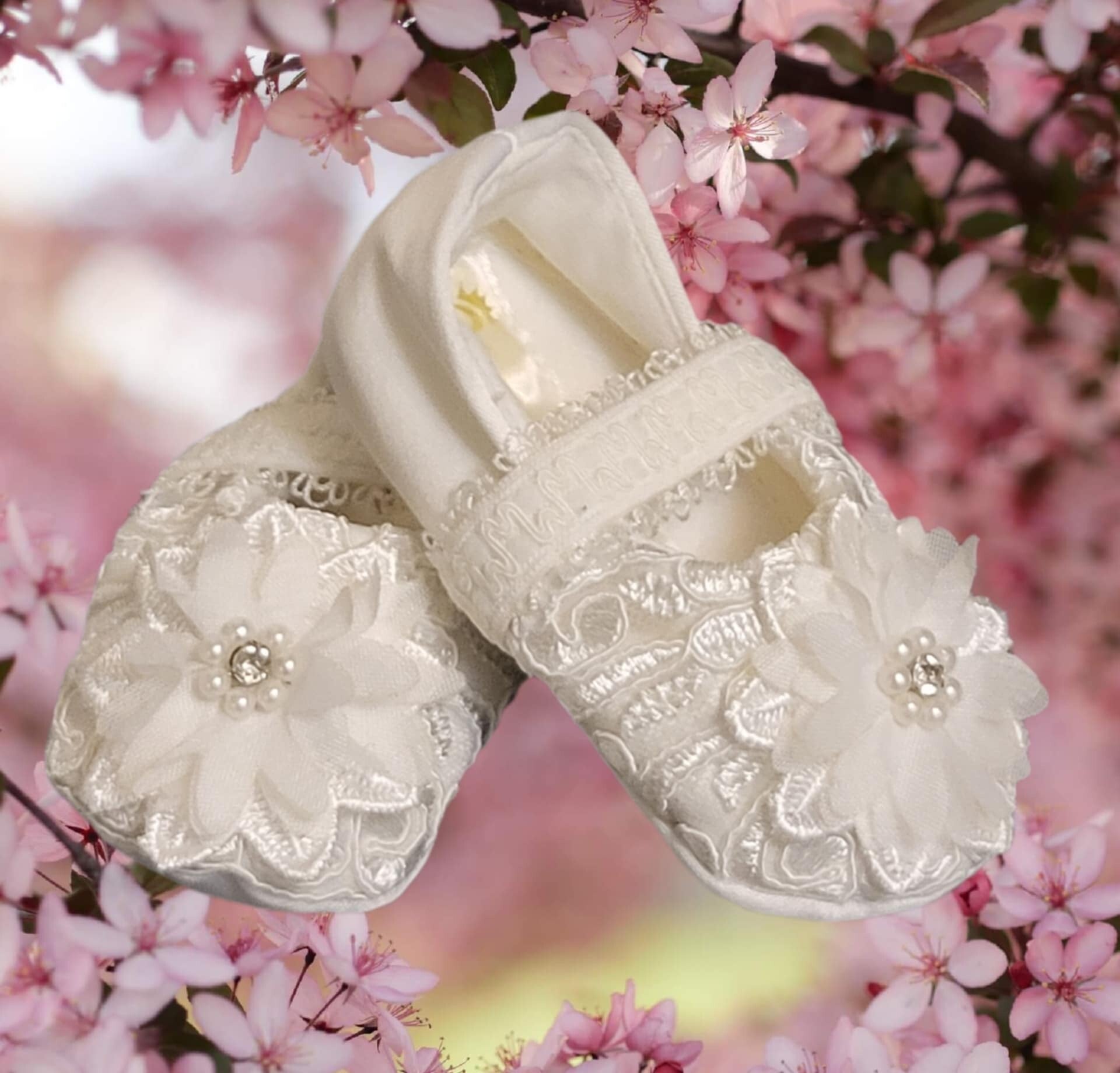 Taufschuhe Baby Mädchen  Größe 18 Schuhe Taufe Babyschuhe 6-9 Monate Battesimo