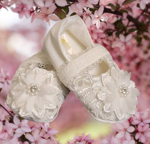 Taufschuhe Baby Mädchen  Größe 18 Schuhe Taufe Babyschuhe 6-9 Monate Battesimo