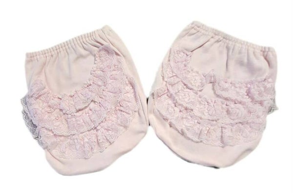Teilen 2er Baby Rüschenhose Gr.56 62 Unterhose Windelüberhose Baumwolle Rosa