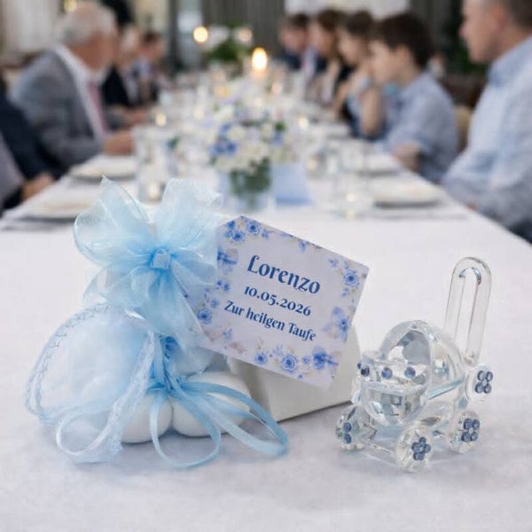 Gastgeschenk Taufe Geburt Mevlüt Babyshower Bonboniere Neonato Blau Geschenk