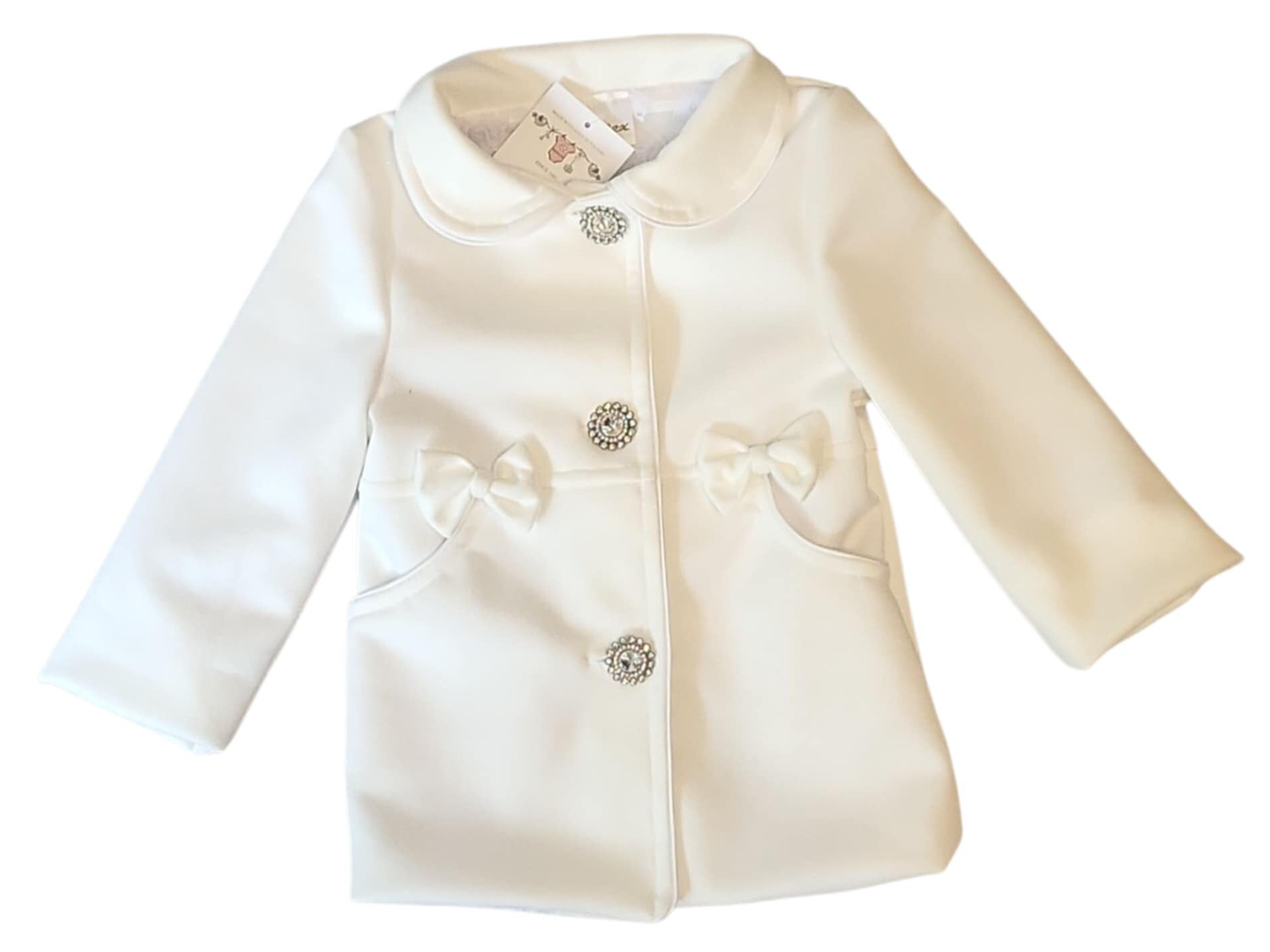 Taufmantel Taufjacke Mädchen weiß Mantel Jacke Taufe Taufkleid Gr.74 80 6-9 /9-12 Monate