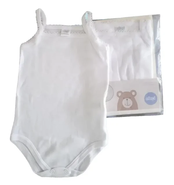 Baby Body Mädchen Gr. 74 Träger Baumwolle Weiß Sommer Taufkleid Taufe OEKO-TEX