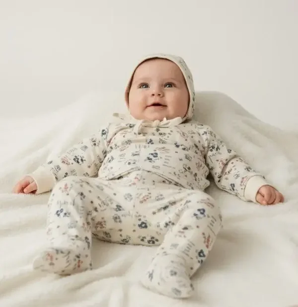Baby Erstausstattung Set Gr. 68 74 Baumwolle Body Hose Jacke Mütze Geschenk 4tlg
