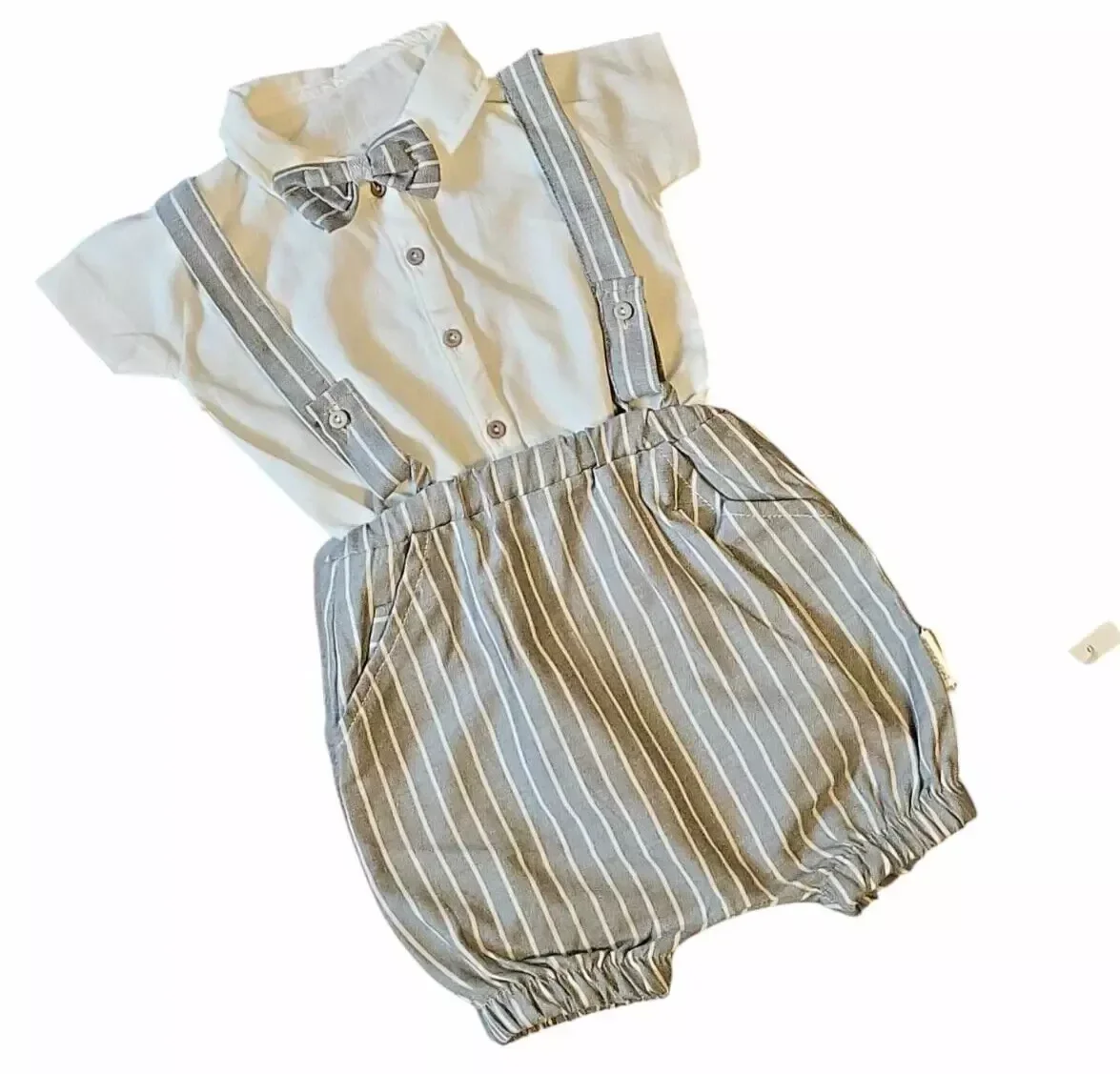 Baby Taufanzug Gr. 74 Babyanzug Taufe Geschenkset Sommeranzug Hemd Hose Fliege 6-9 Monate