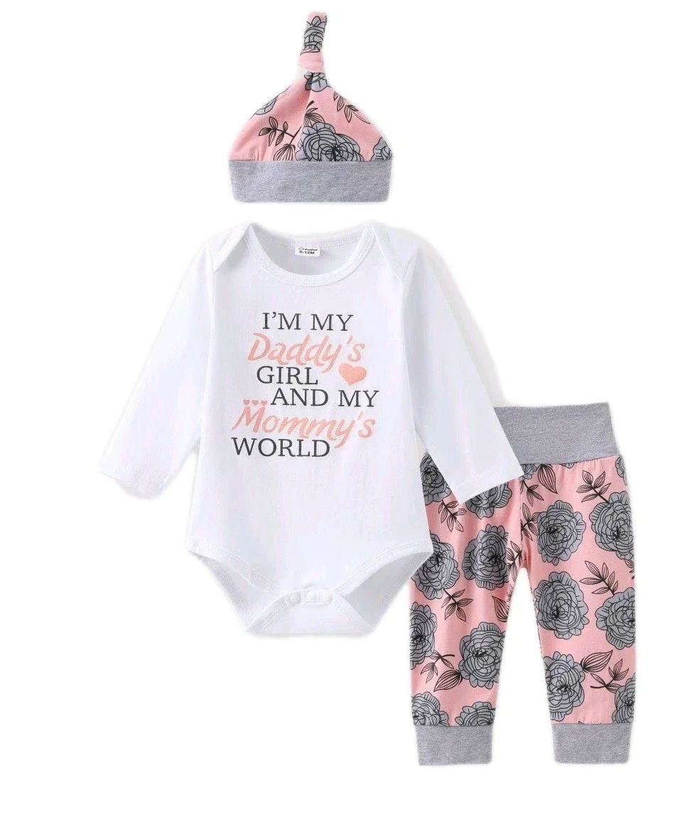 Baby Set Geschenkset Gr. 68 74 80 86 Geschenk Geburt Mädchen Set 3-tlg rosa