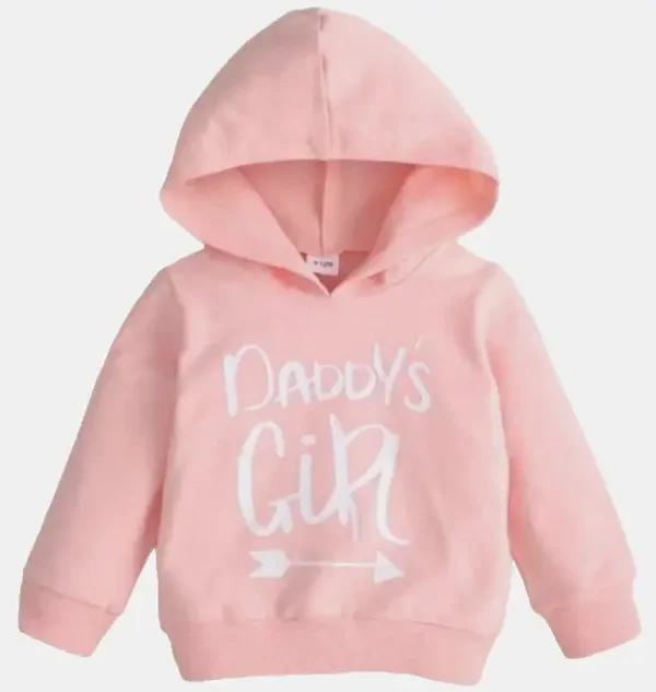 Baby Hoodie Mädchen Rosa 74 80 Kapuzenpullover Baumwolle Daddy's Girl 9-12 Monate