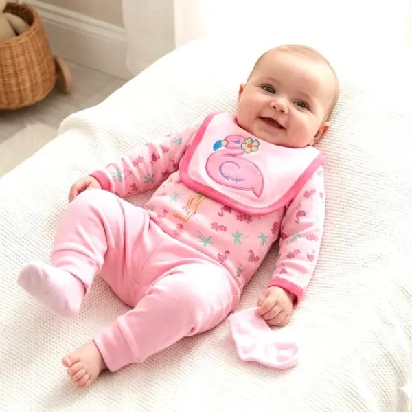 Baby Erstausstattung Geschenkset Gr. 68 74 80 Geschenk Geburt Neugeborene Rosa