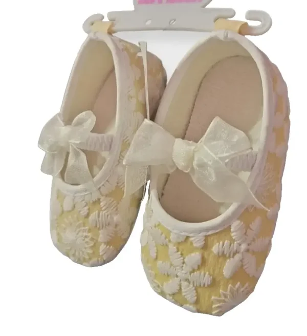 Taufschuhe Baby Gr. 18 11cm Gr. 19 11,5-12cm Taufkleid Babyschuhe Weiß Creme