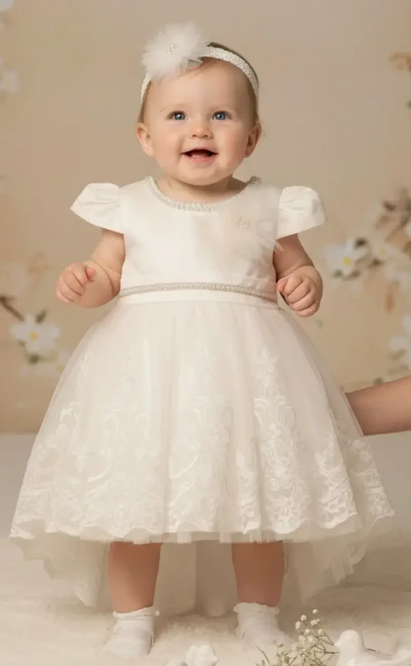 Taufkleid Gr. 74 80 Kleid Baby Taufe Babykleid Partykleid Geburtstag Kleid Battesimo 9-12 Monate