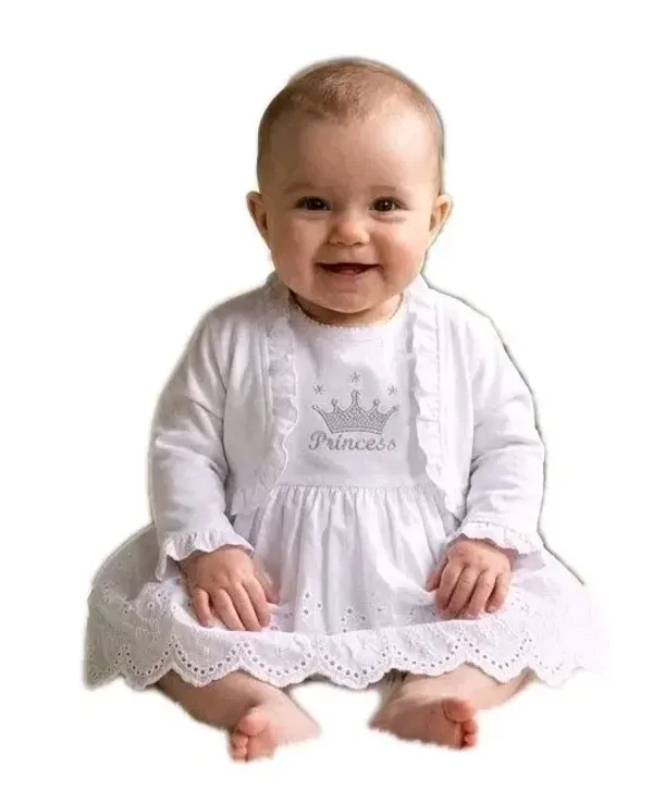 Baby Taufkleid Gr.74 Kleid Taufe Baumwolle Geschenkset Partykleid Geburtstagset 3-6 Monate
