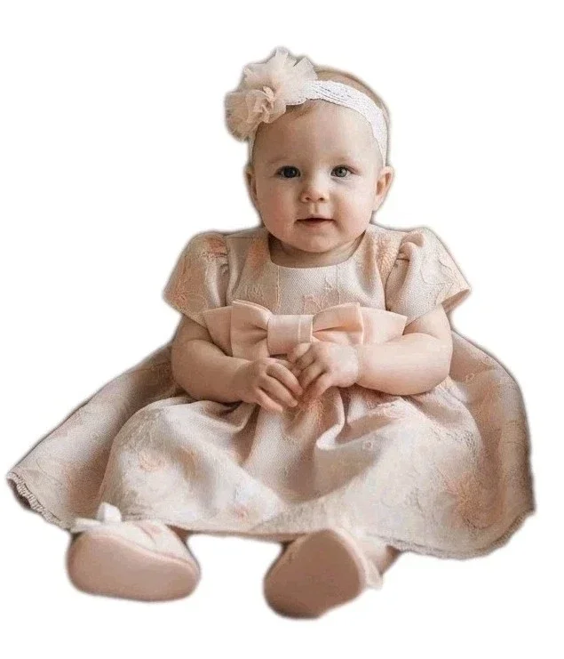 Taufkleid Gr. 62 68 Kleid Taufe Taufoutfit Mädchen Partykleid Geburtstagset 3-6 Monate