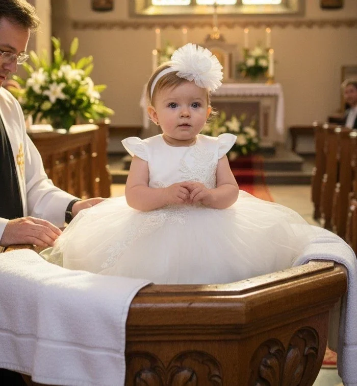 Taufkleid Gr 74 Kleid Taufe Baby Partykleid Geburtstagset elfenbein 6-9 Monate