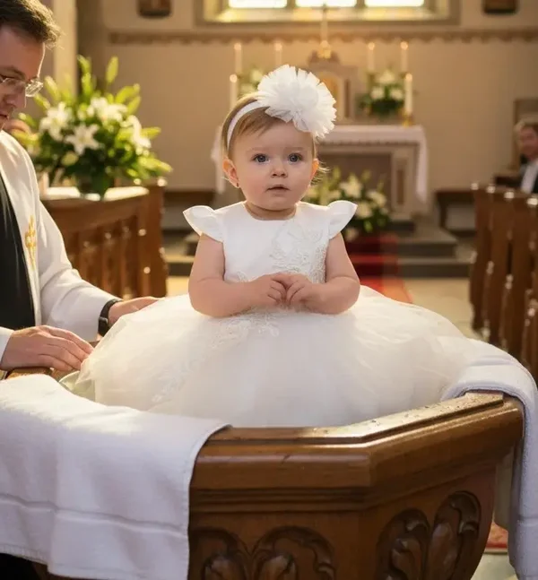 Taufkleid Gr 74 Kleid Taufe Baby Partykleid Geburtstagset elfenbein 6-9 Monate