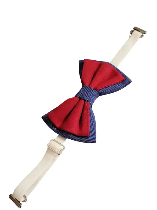 Baby Jungen Fliege Blau Rot elegant verstellbarer Gummizug Taufe Hochzeit Party