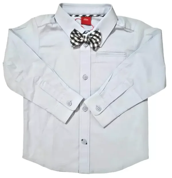 s.Oliver Taufhemd Baby 86 Taufanzug Babyhemd Taufoutfit Taufe Hemd elegant blau