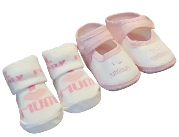 Baby Geschenkset 0-3 Monate Set Neugeborene Geschenk Geburt Taufe Schuhe Socken