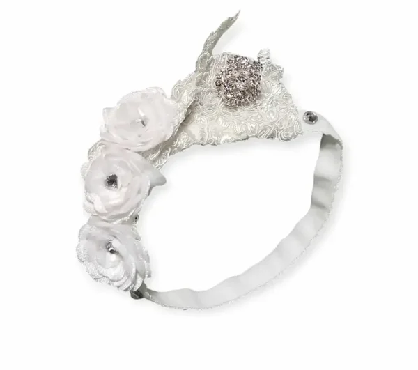 Stirnband Haarband Kopfband Taufe Hochzeit Party Geburt Festlich 0-9M