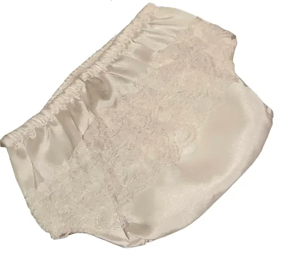 Baby Rüschenhose Taufkleid Gr. 56 62 68 Unterhose Mädchen elegant Satin 0-6 Mon