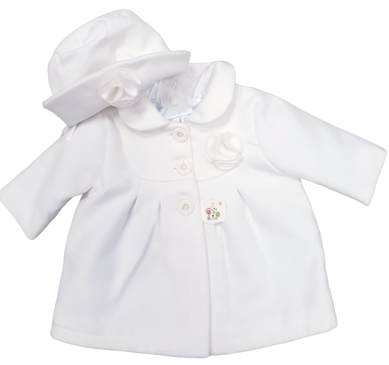 Baby Taufmantel Set Mantel Taufe Hut Taufoutfit Taufkleid Mädchen Gr. 62 68 3-6 Monate