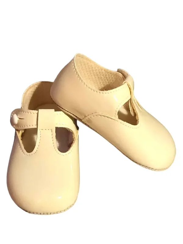 Taufschuhe Baby Babyschuhe Krabbelschuhe Taufe Hochzeit Party festlich creme Gr.18 6-12 Monate