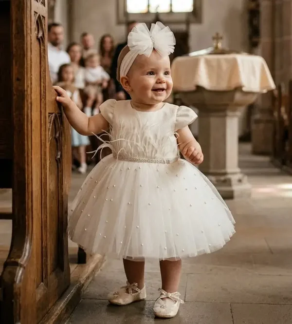 Taufkleid Gr. 56 62 Babykleid Kleid Taufe Partykleid Geburtstagset 3tlg 0-3 Monate