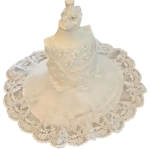 Taufkleid Gr. 62 68 74 80 Kleid Baby Taufe Babykleid Partykleid Geburtstag Kleid 3-6 Monate