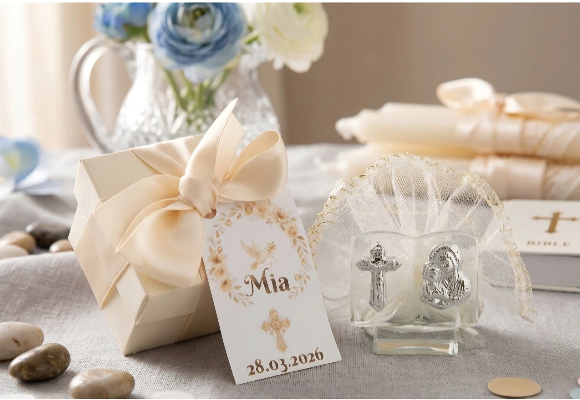 Gastgeschenk Taufe Kommunion Konfirmation Bonboniere Geschenk Gäste Taufgeschenk