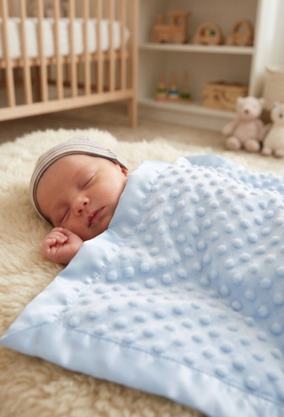 Taufdecke Babydecke Taufe Geburt Babygeschenk Kuscheldecke Erstausstattung Blau