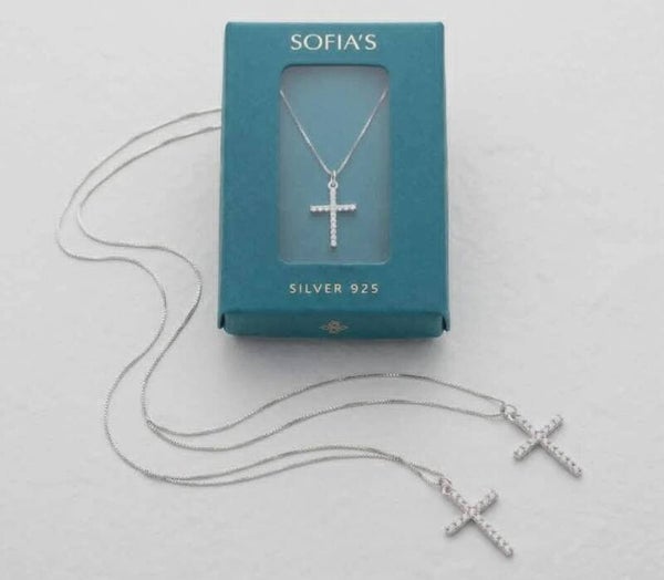 925 Silber Kreuz Kette Geschenk  Kind Patentante Taufe Kommunion Konfirmation