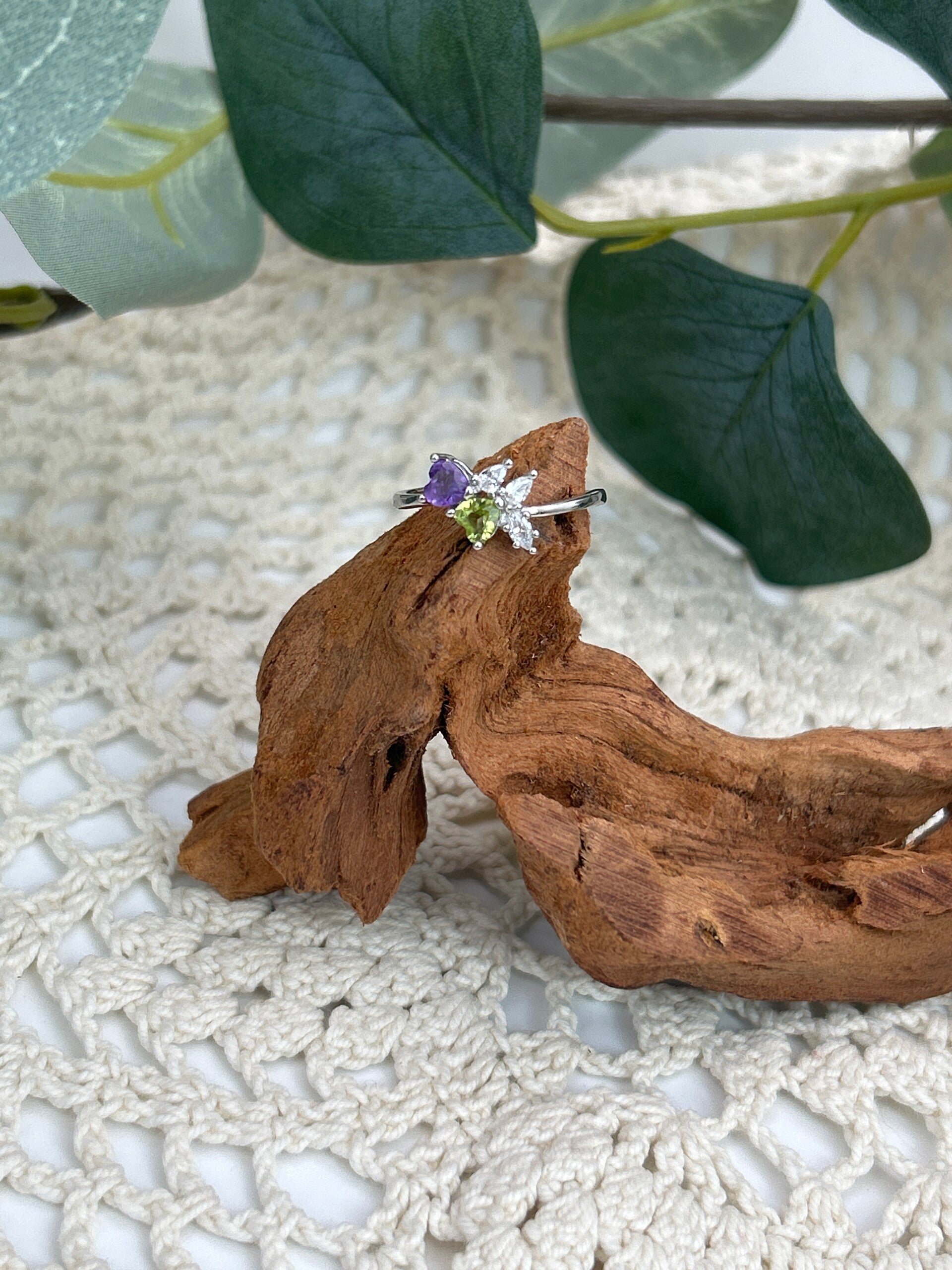 Amethyst/ Peridot Ring