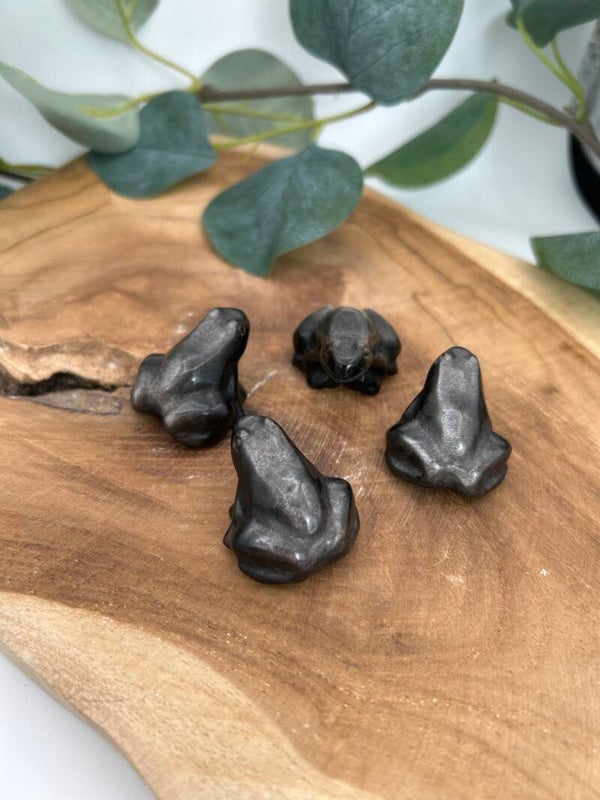 Silber Obsidian Frosch