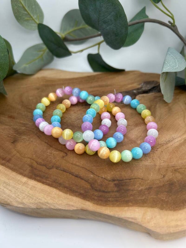 Buntes Selenit Armband
