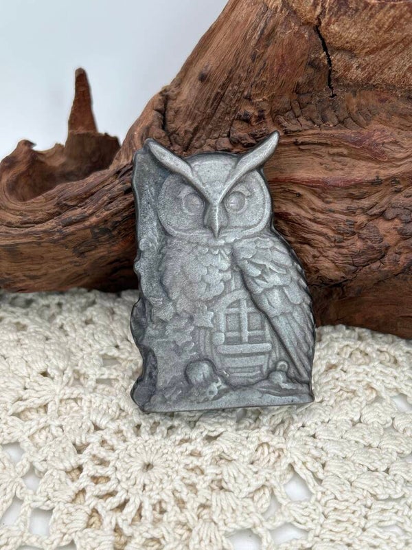 Silber Obsidian Eulen