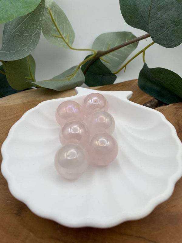 Rosenquarz Aura Kugeln