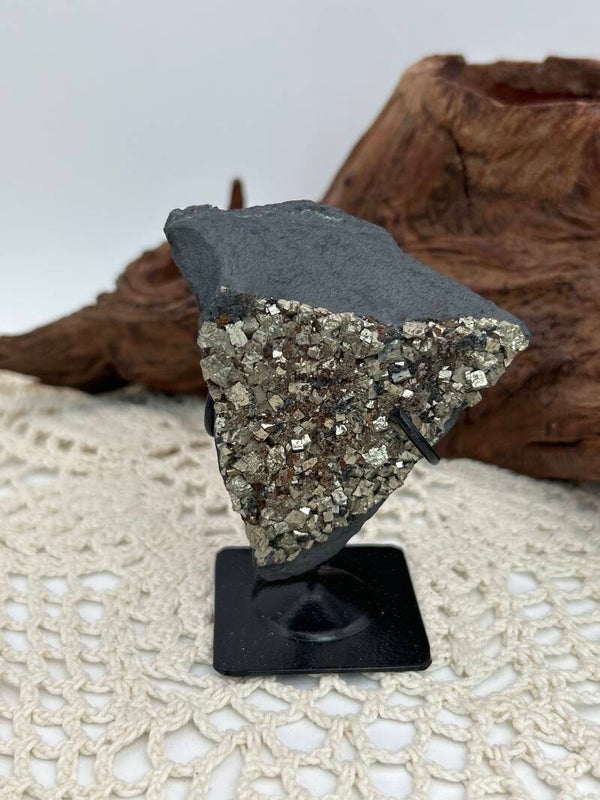 Schungit mit Pyrit