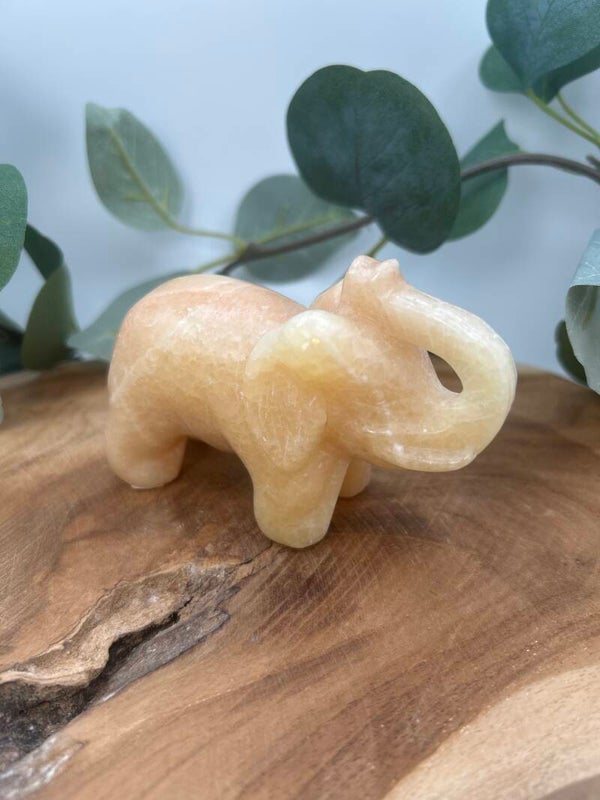 Orangen Calcit Elefant